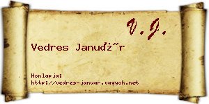 Vedres Január névjegykártya